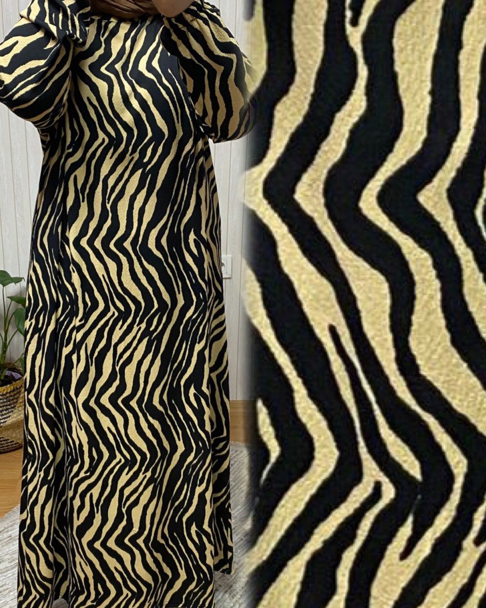 Sanem Zebra Elbise Bürümcük