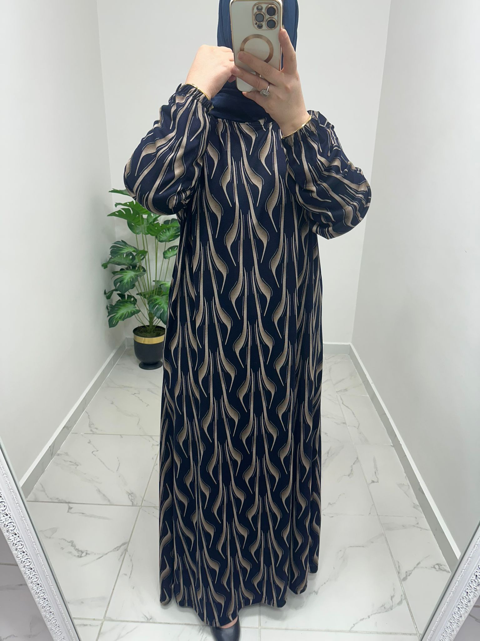 Sümbül Desen Elbise