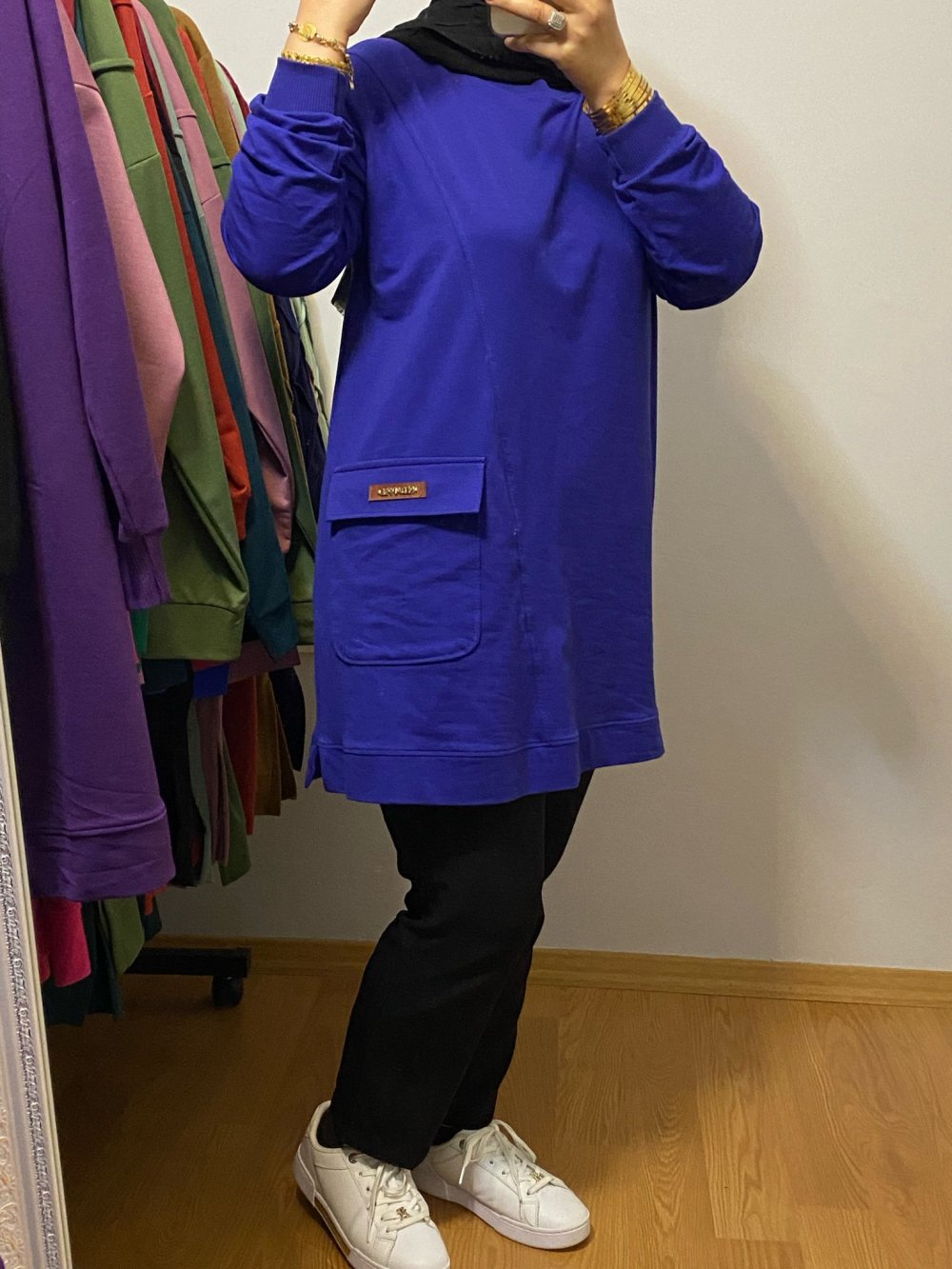 TEK CEPLİ TUNİK GECE MAVİSİ