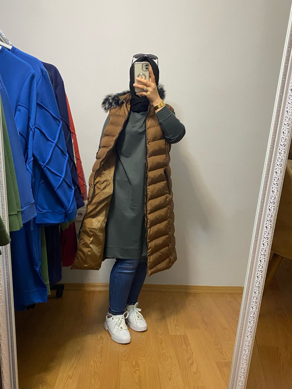 ŞİŞME YELEK kahve